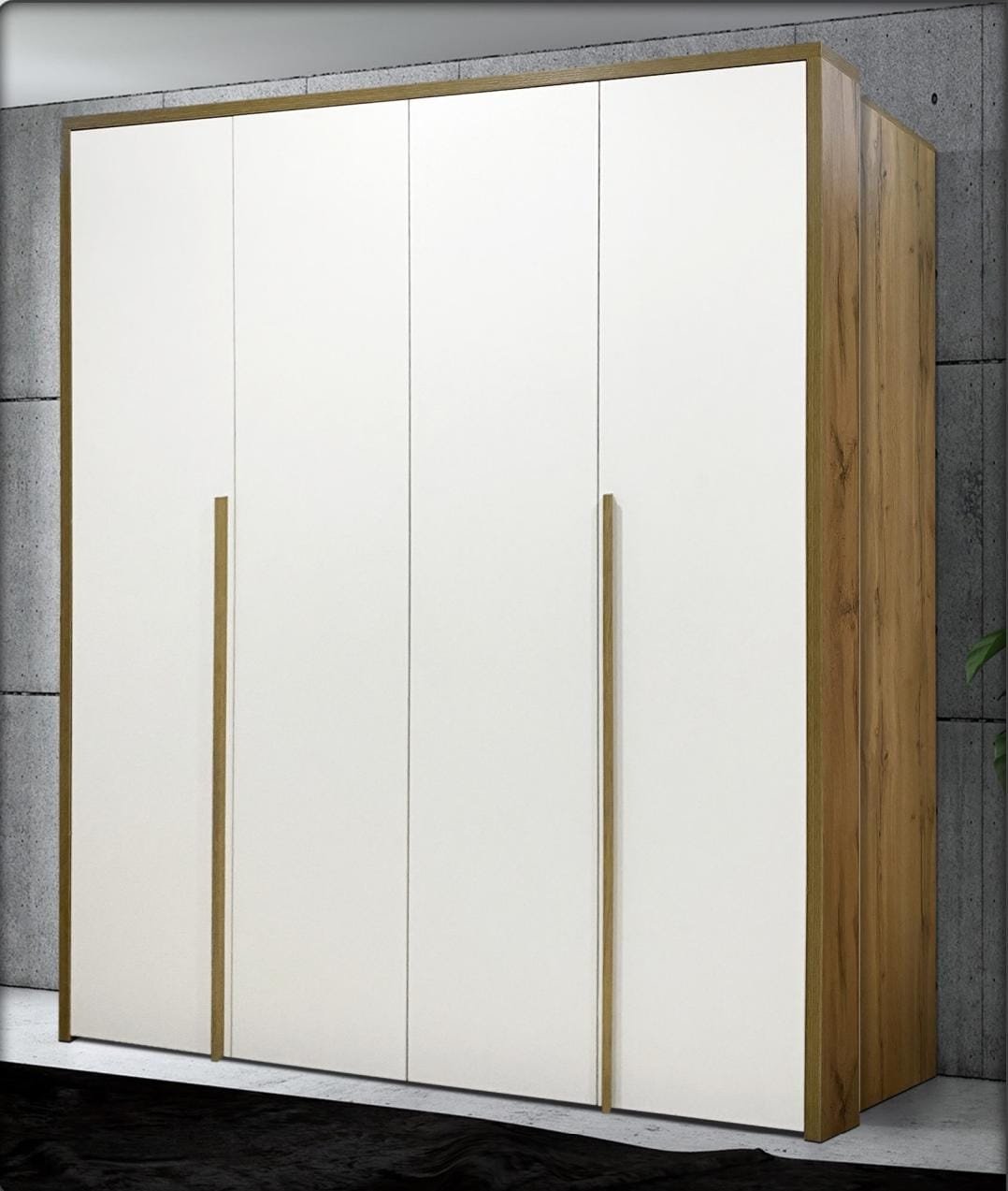Распашной шкаф Elegant Inna 00217, 186x222х52 см, белый, коричневый купить,NaN