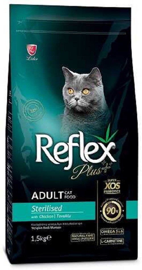 Корм Reflex Plus Adult Sterilised для стерилизованных курица 1.5 кг купить,4700
