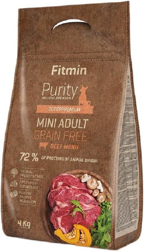 Корм Fitmin Purity GF Mini Adult Beef с говядиной для взрослых мелких пород 4 кг