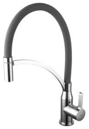 Смеситель с гибким изливом Frap F4552, латунь, цвет серый, хром купить,31000
