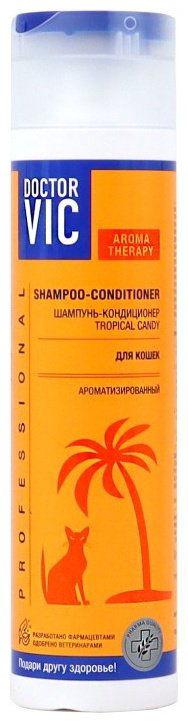 Уход Doctor VIC Tropical Candy Шампунь-кондиционер ароматизированный для кошек 250 мл купить,2980