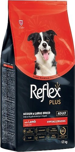 Корм Reflex Plus с ягненком для взрослых средних и крупных пород 12 кг купить,NaN