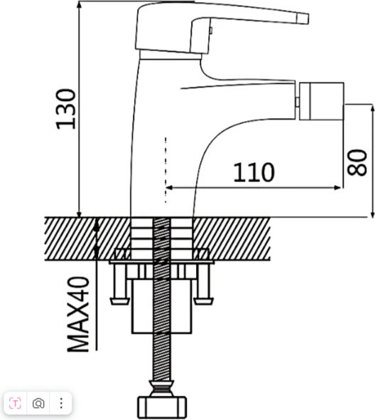 Смеситель для биде Shevanik S5007F, латунь, цвет белый купить,NaN