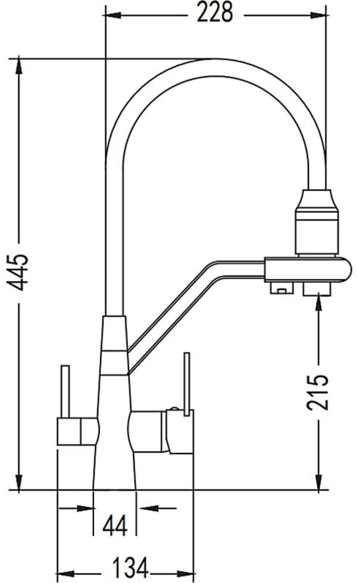 Смеситель с гибким изливом Rose R558H, латунь, цвет черный купить,NaN