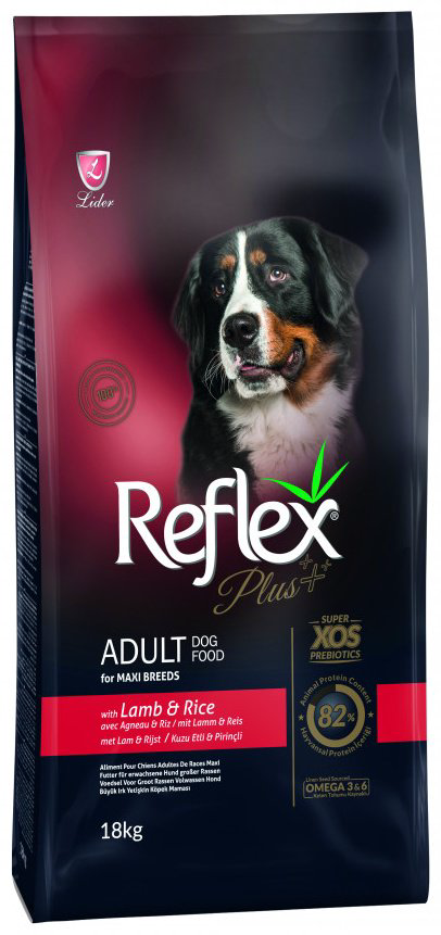 Корм Reflex Plus Adult Maxi Ягненок с рисом для взрослых крупных пород 18 кг купить,36500