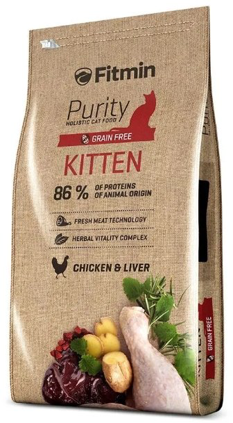 Корм Fitmin Purity Kitten для котят курица, печень 1 кг купить,6900