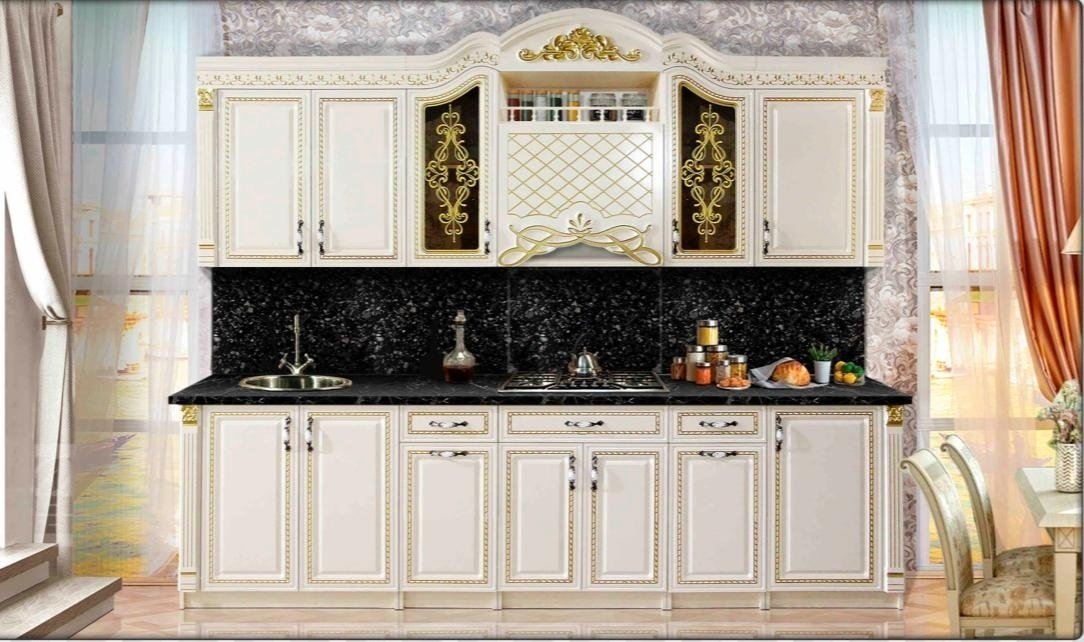 Кухонный гарнитур Elegant Ясмина, 260x244х60 см, ЛДСП, белый