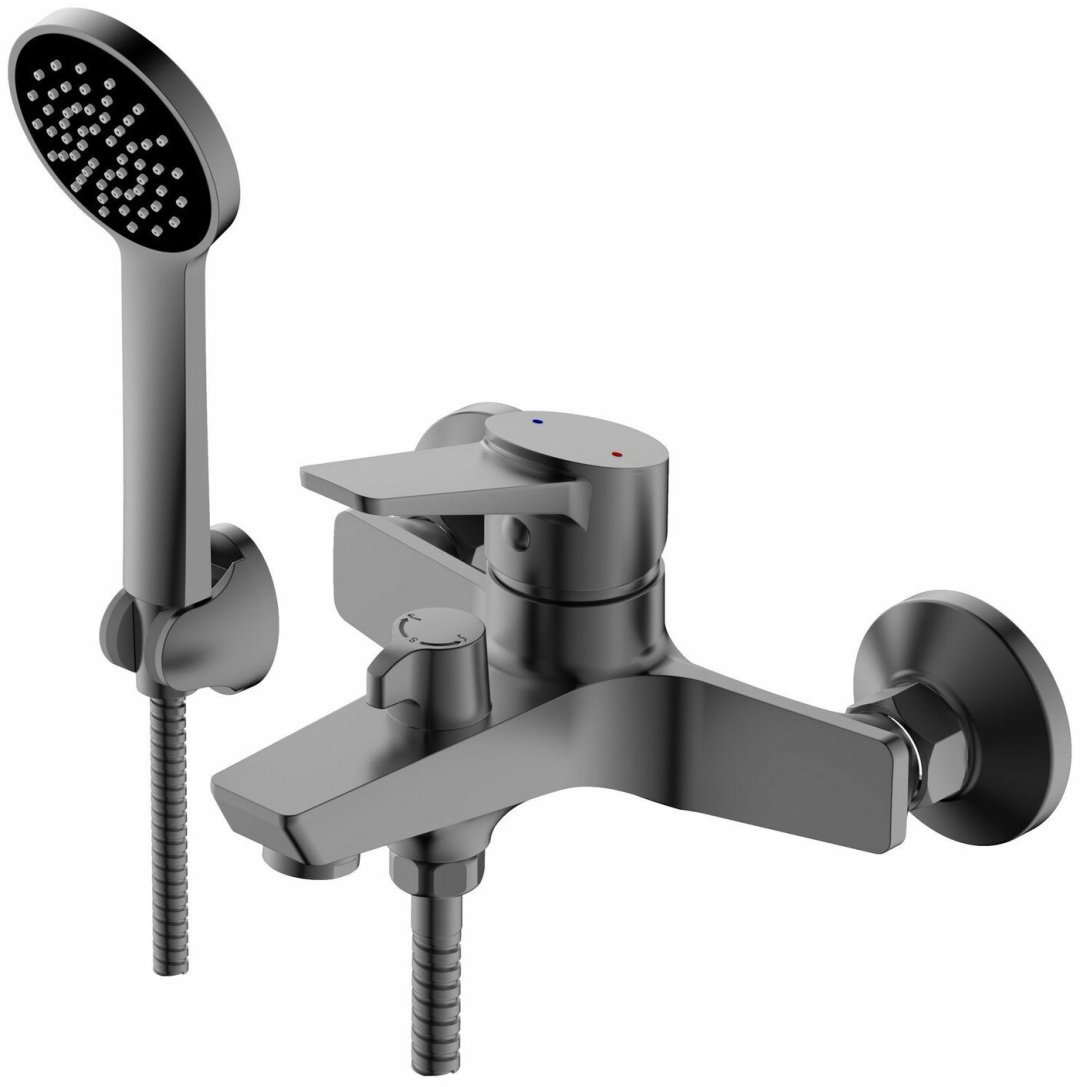 Смеситель для ванны Potato P30155QH, латунь, цвет графит купить,53531