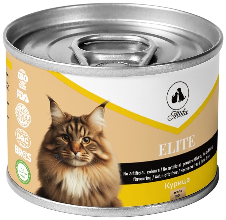 Корм ATTILA кусочки в желе курица 80 г 1 шт