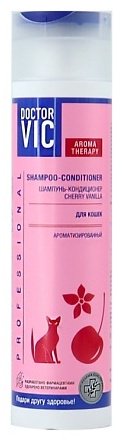 Уход Doctor VIC Chery Vanilla Шампунь-кондиционер ароматизированный для кошек 250 мл
