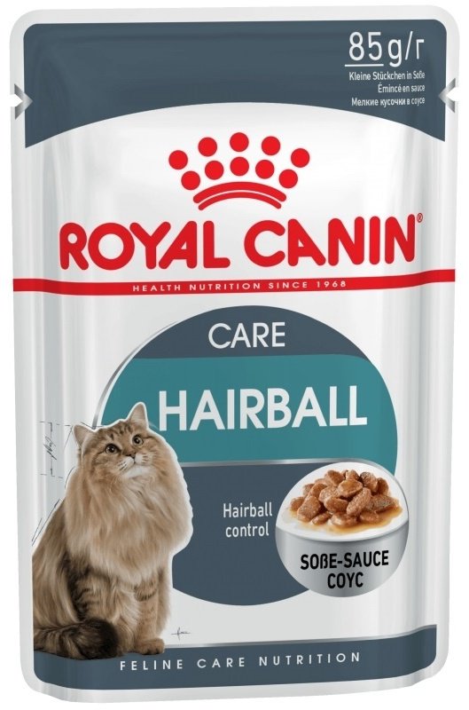 Корм Royal Canin Hairball Care кусочки в соусе мясное ассорти 85 г 12 шт купить,10127