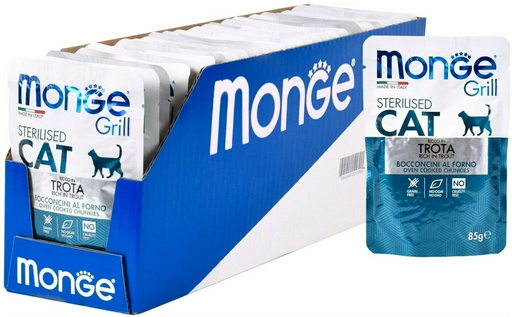 Корм Monge кусочки в желе форель 85 г 1 шт