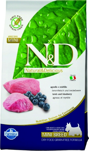 Корм Farmina Lamd&amp;Blueberry Adult Mini Ягненок и черника для мелких пород 7 кг