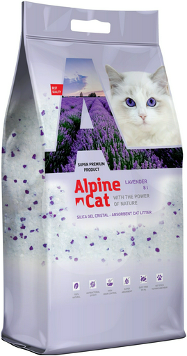 Наполнитель Alpine Cat Лаванда силикагелевый впитывающий 8 л