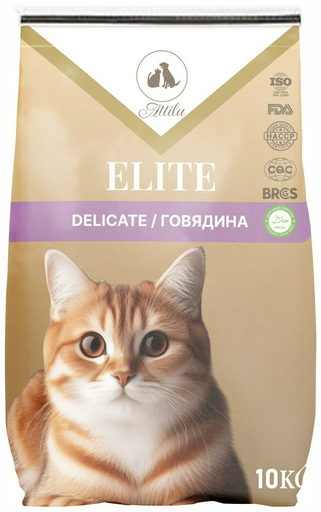 Корм ATTILA ELITE Delicate при чувствительном пищеварении говядина 10 кг