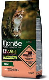 Корм Monge Bwild Adult для взрослых лосось, горох 1.5 кг