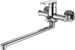 Смеситель для ванны BRAVAT Opal F6125183CP-02L серебристый, однозахватный