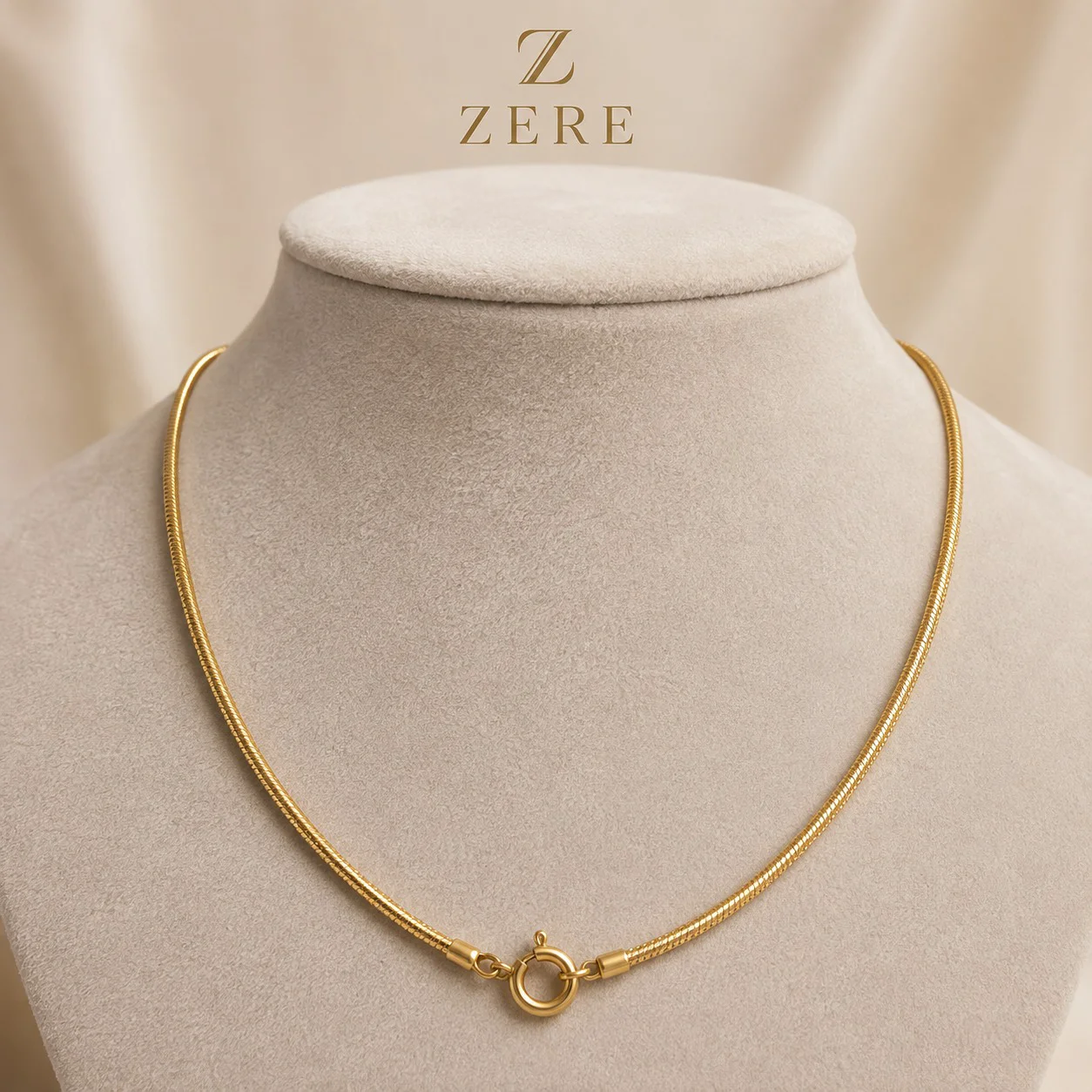 Колье Zere "Снейк" желтое золото 585 4,98гр 40 см купить,418300