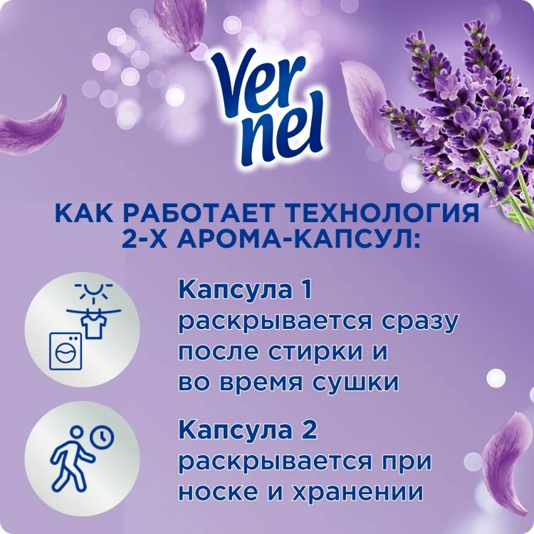 Кондиционер Vernel Свежесть Лаванды 1440мл купить,3990