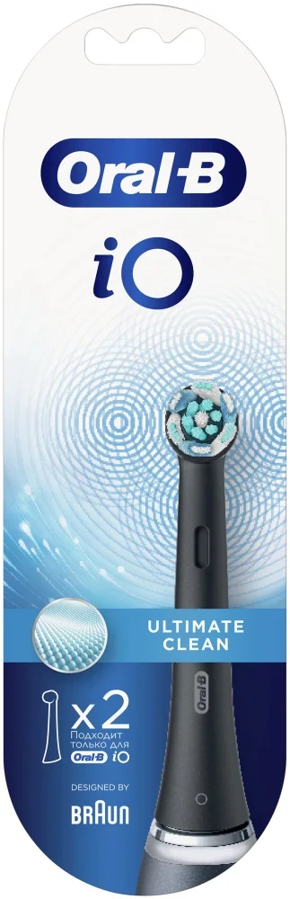 Насадка Oral-B iO Ultimate Clean Black стандартная 2шт черная купить,NaN