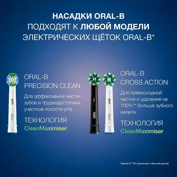 Насадка Oral-B Cross Action EB50-2 2шт черная