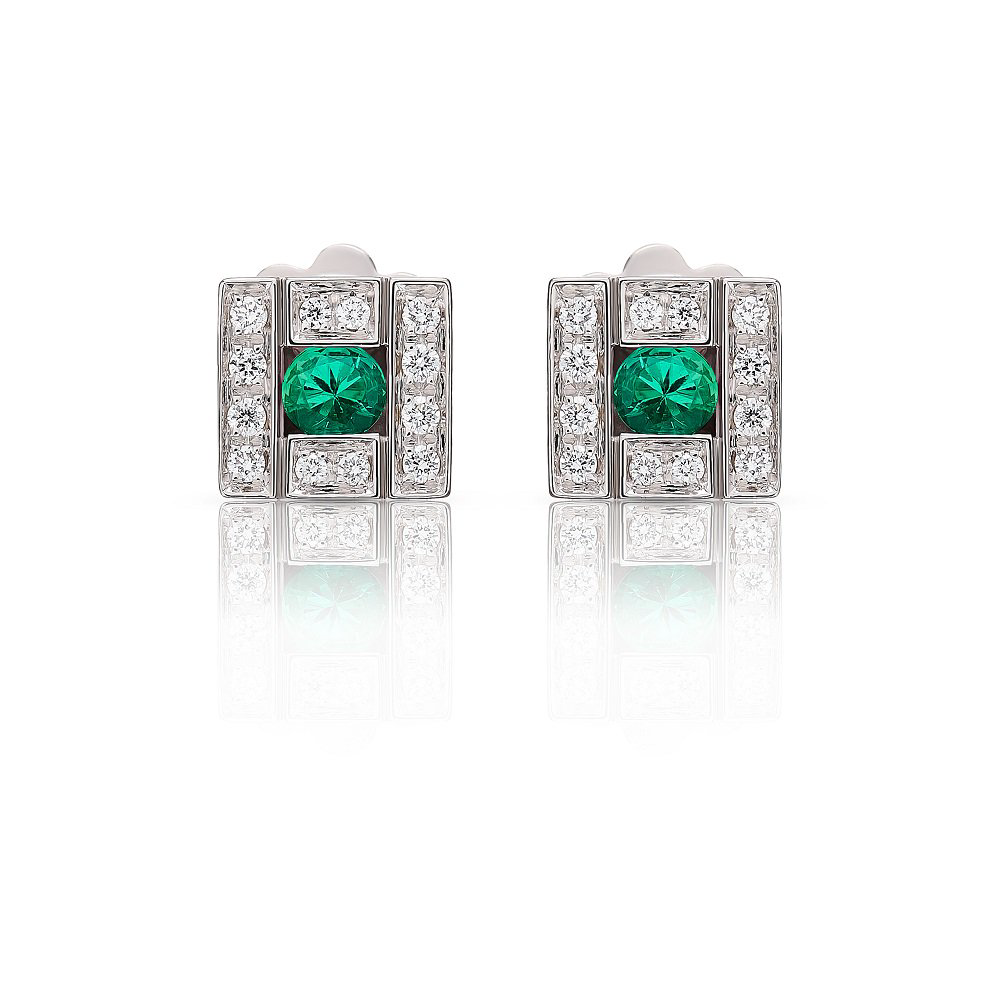 Серьги Damiani 13728 д 3,97гр 0,12ct. 0,2ct. купить,NaN