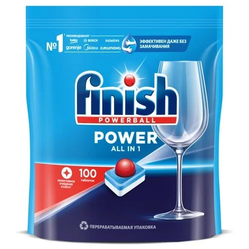  Таблетки Finish Power All in 1 New 100шт
