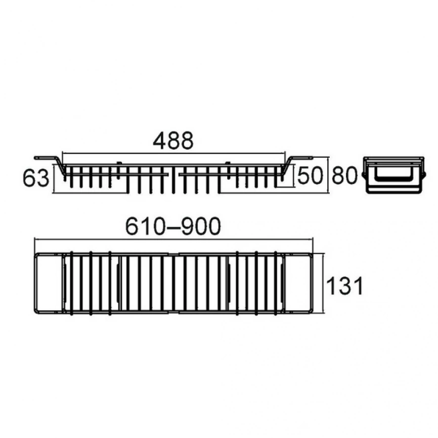 Полка Milardo 102W000M44 хром купить,10300