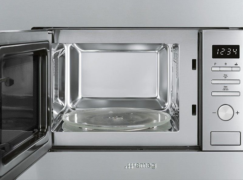 Встраиваемая микроволновая печь Smeg FMI020X серебристая - ForteMarket Встраиваемая микроволновая печь Smeg FMI020X серебристая купить,0