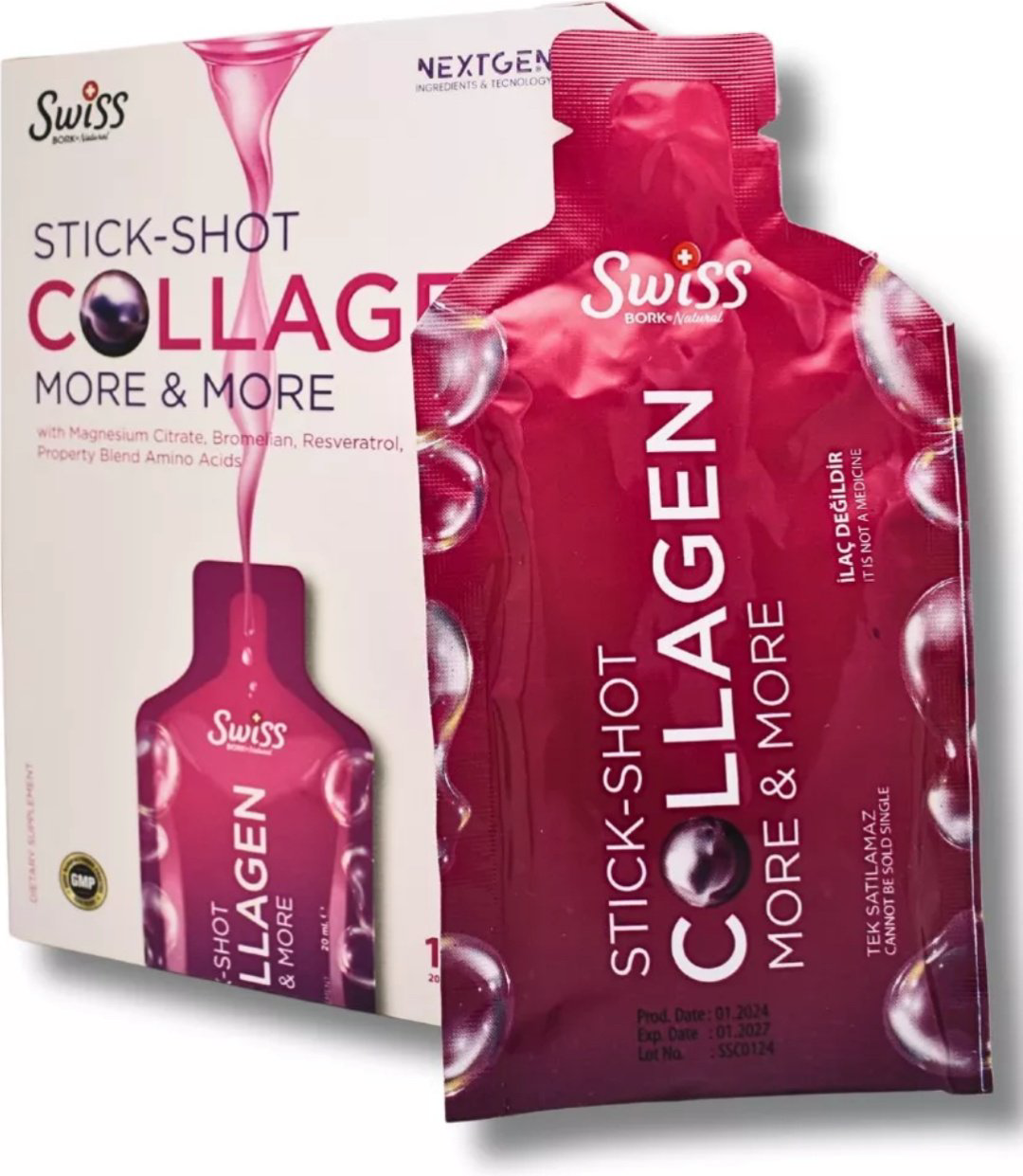 Swiss Bork Stick-Shot Collagen жидкость 20 купить,NaN