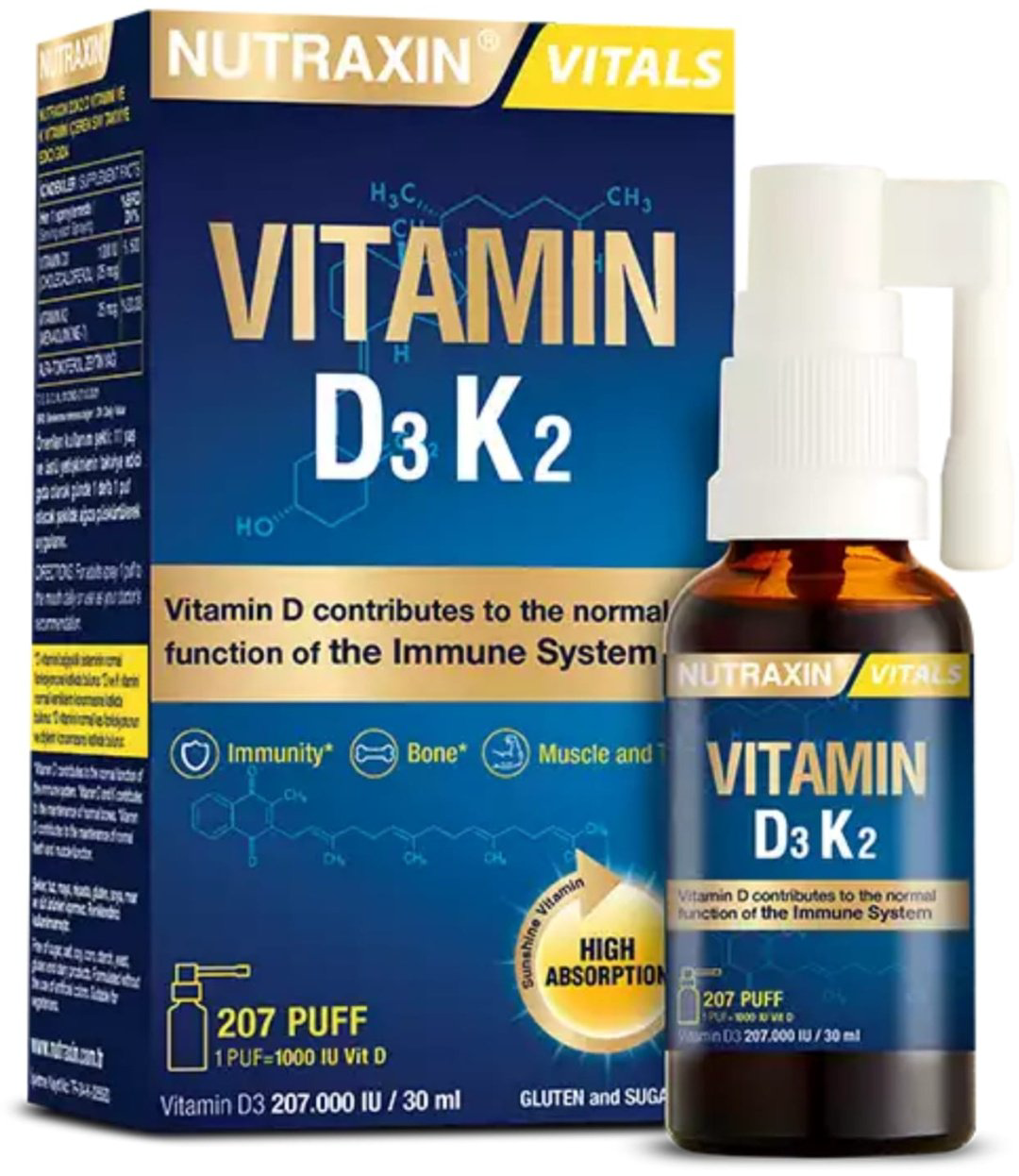 NUTRAXIN Vitamin D3K2 спрей 30 купить,NaN