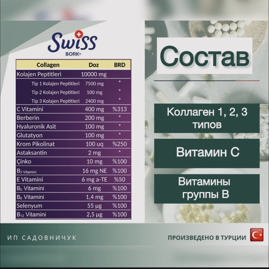 Swiss Bork Multi Collagen Powder 1-2-3 tip порошок 330 купить,NaN