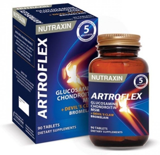 Препарат для укрепления связок и суставов NUTRAXIN Artroflex MSM/Bromelain 90 таблеток