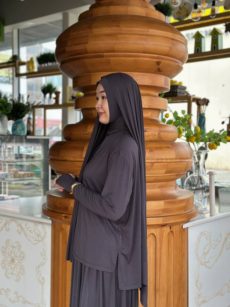 Костюм повседневный Hidjab style серый