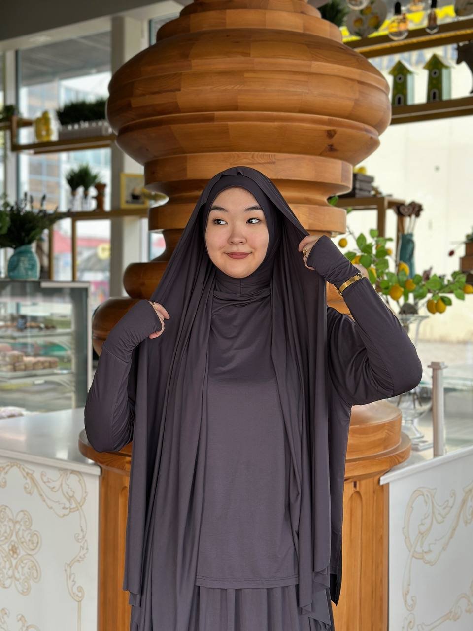 Костюм повседневный Hidjab style серый