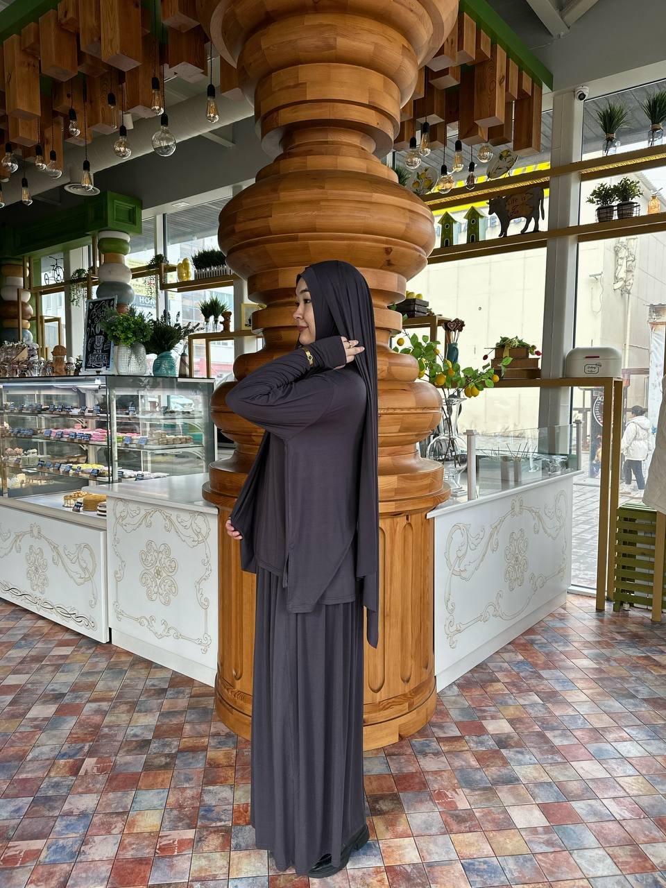 Костюм повседневный Hidjab style серый