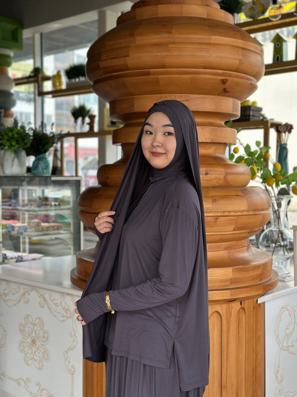 Костюм повседневный Hidjab style серый купить,NaN