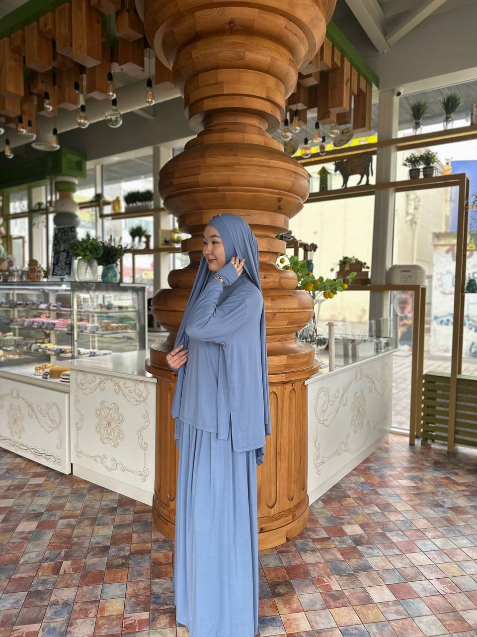 Костюм повседневный Hidjab style голубой