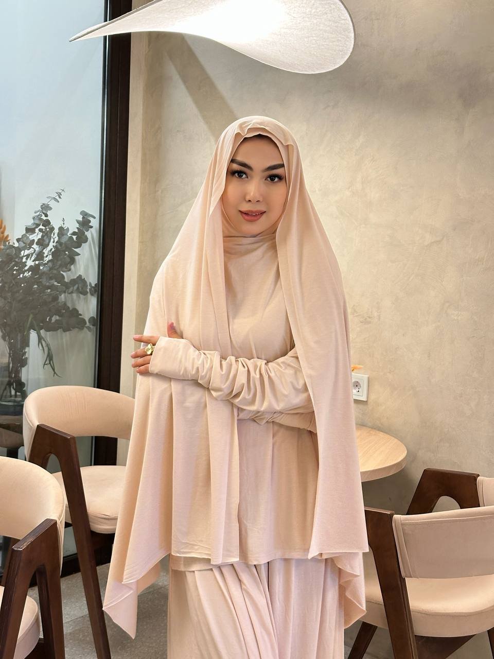 Костюм повседневный Hidjab style бежевый купить,NaN