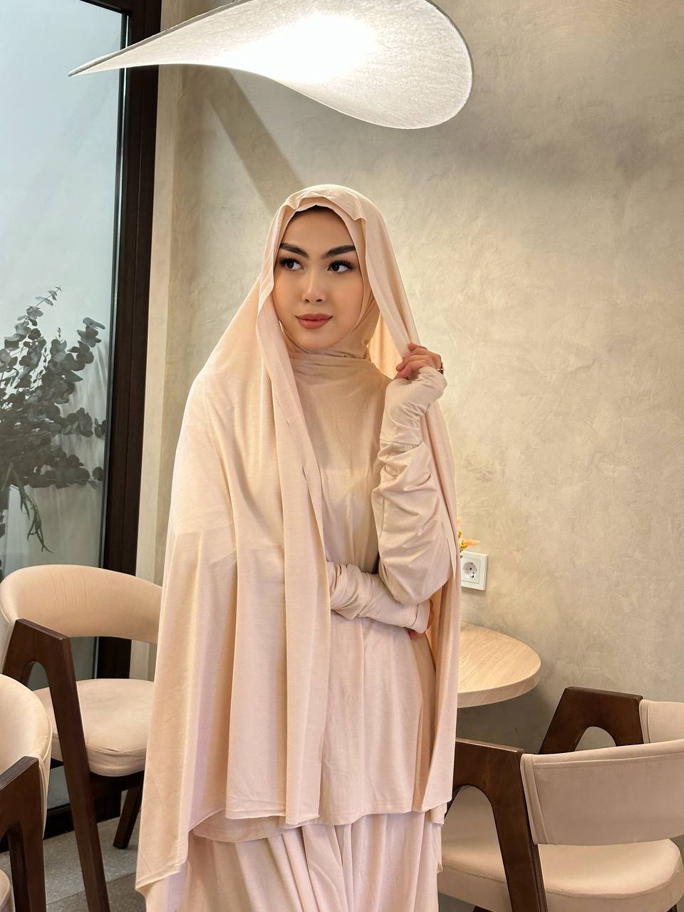 Костюм повседневный Hidjab style бежевый купить,NaN