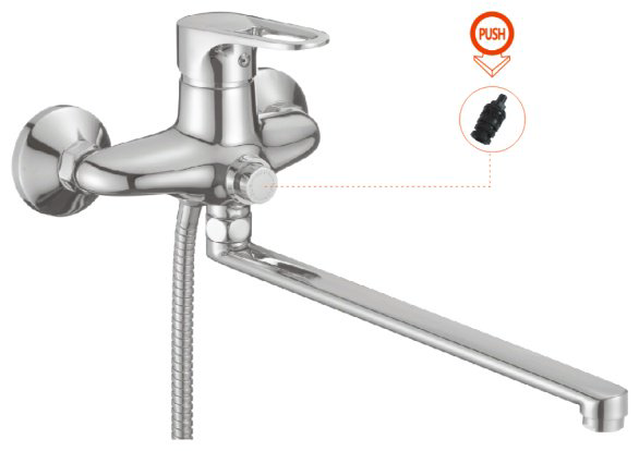 Смеситель для ванны Rainsberg R31663F-1., силумин, цвет хром - ForteMarket Смеситель для ванны Rainsberg R31663F-1., силумин, цвет хром купить,45700
