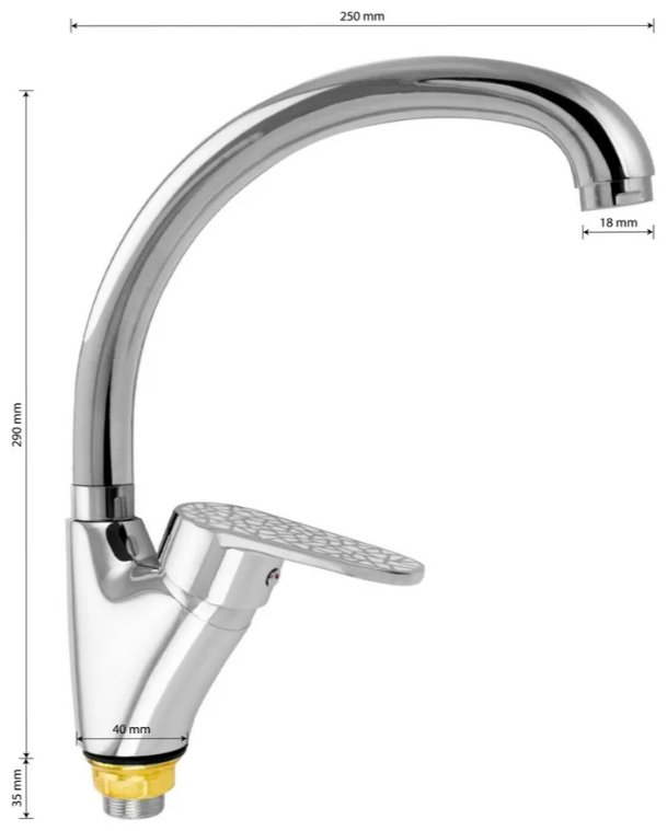 Смеситель для кухни BRIMIX 3274, латунь, цвет белый, хром купить,48900