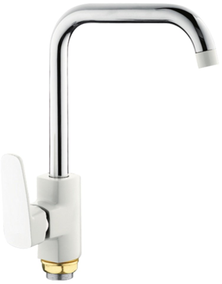 Смеситель для кухни Rainsberg R0213F, силумин, цвет белый, хром купить,33900