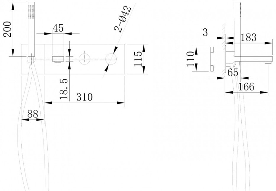Смеситель для ванны Abber Rund AF8730SP, латунь, цвет хром купить,425800