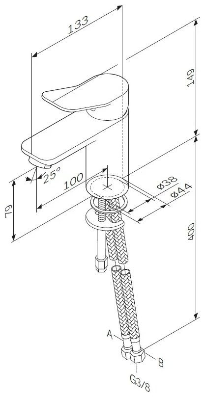 Смеситель X-Joy F85A02100, латунь, цвет хром купить,66200
