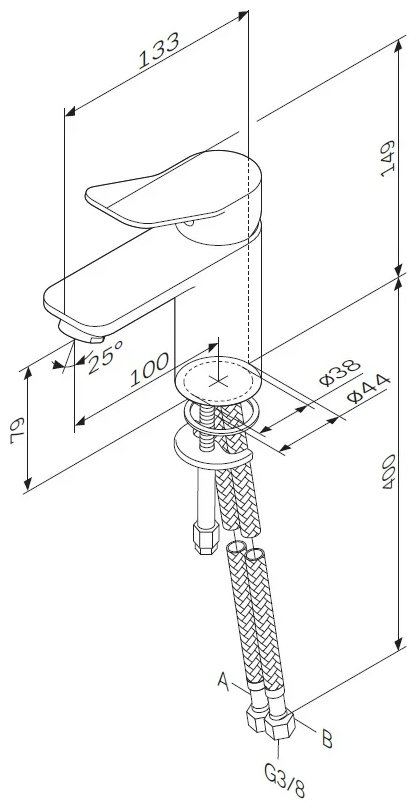 Смеситель X-Joy F85A02100, латунь, цвет хром купить,66200