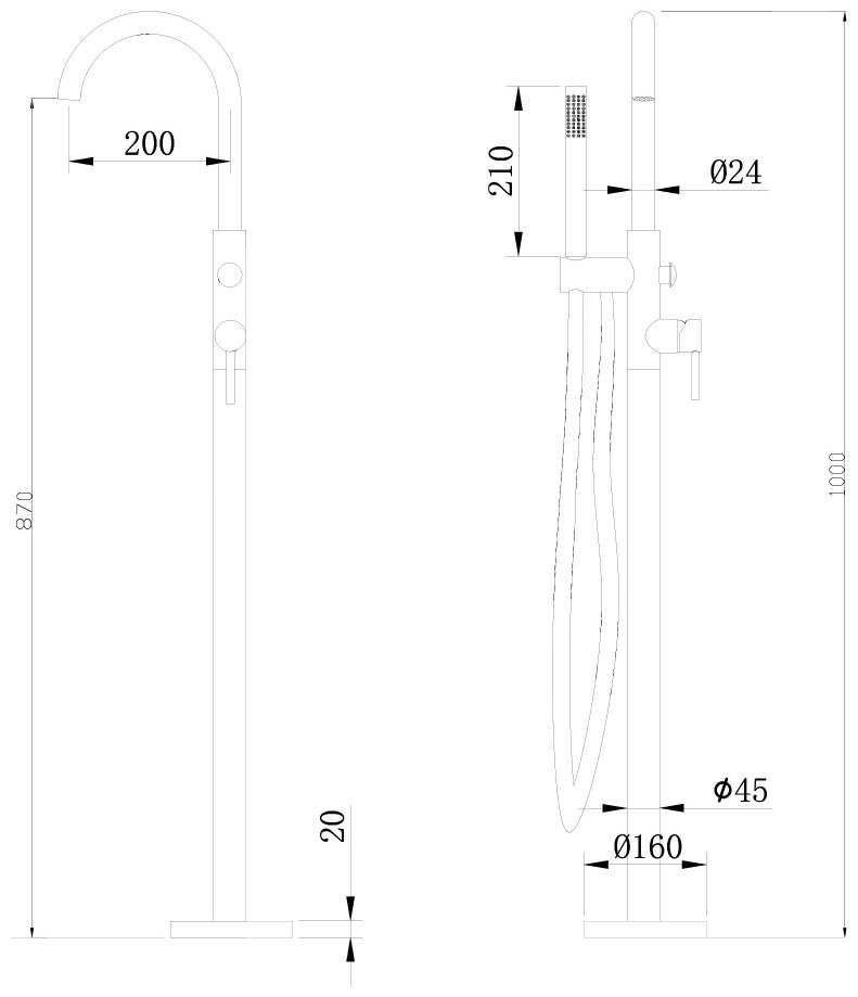 Смеситель для ванны Abber Kreis AF8115NG, латунь, цвет никель купить,NaN