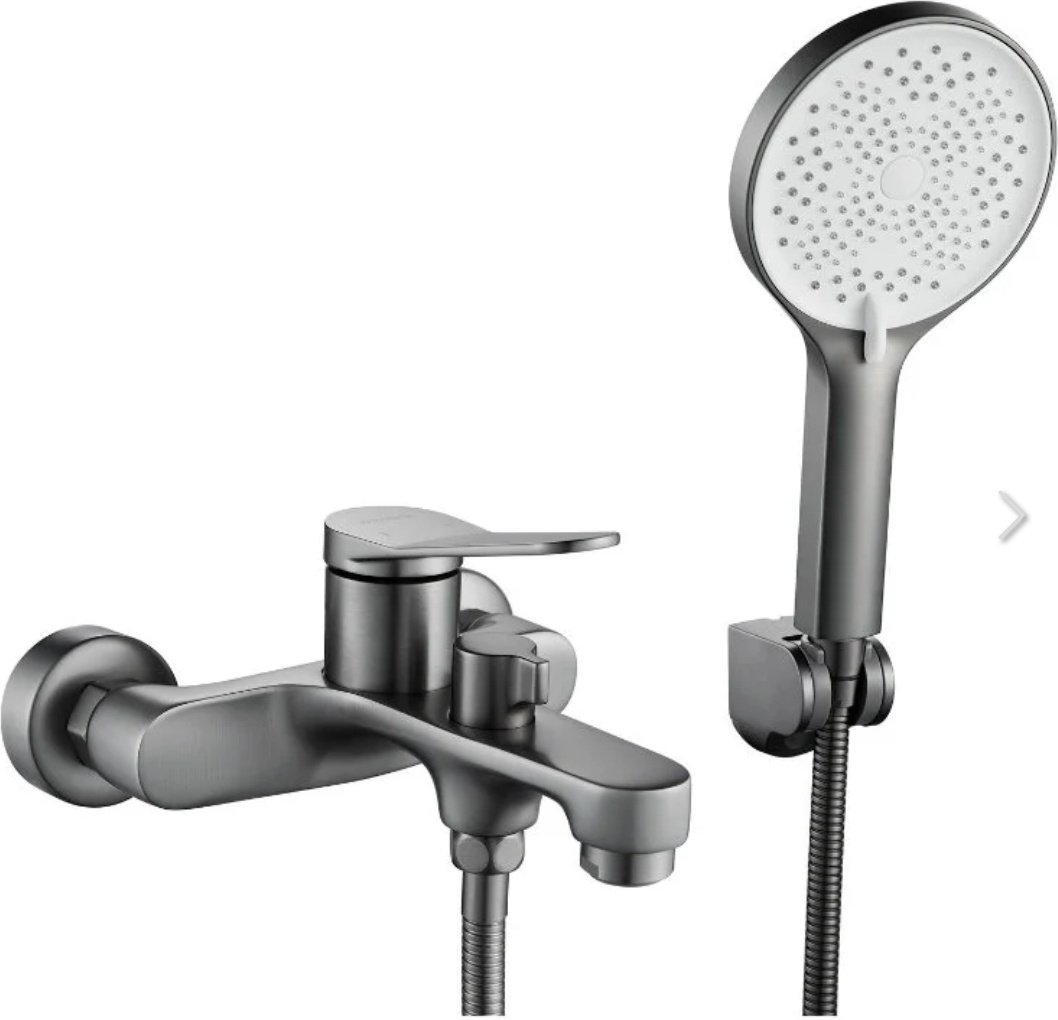 Смеситель для ванны Shevanik S6202T, латунь, цвет серый купить,NaN