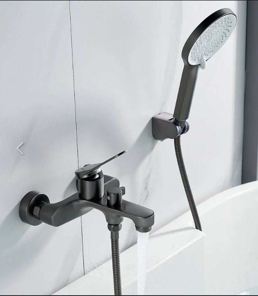 Смеситель для ванны Shevanik S6202T, латунь, цвет серый купить,NaN