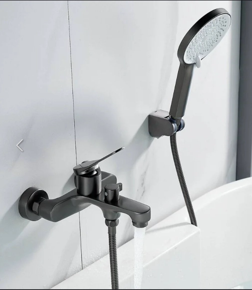 Смеситель для ванны Shevanik S6202T, латунь, цвет серый купить,NaN